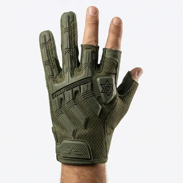 כפפות טקטיות שלוש אצבעות מגן דוד